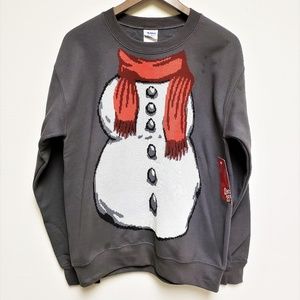 Christmas Grey Snowman Novelty Holiday Sweater